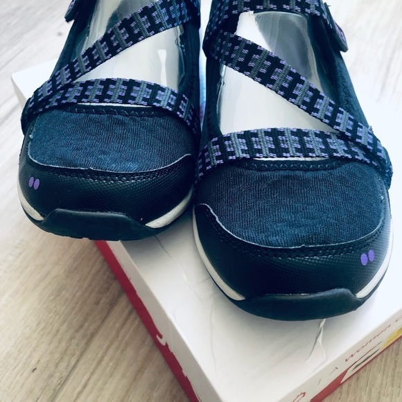 RYKA Kailee Black Purple Mesh Mary Janes Slip On Comfort Shoes,Size 6W - Picture 6 of 8